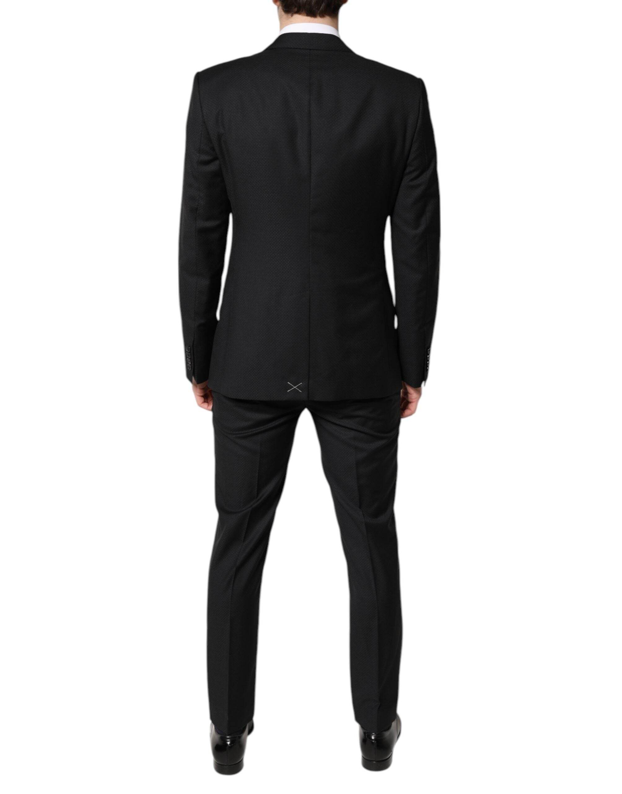 Dolce & Gabbana Black Wool Single Breasted 2 Piece Suit - Hilstor