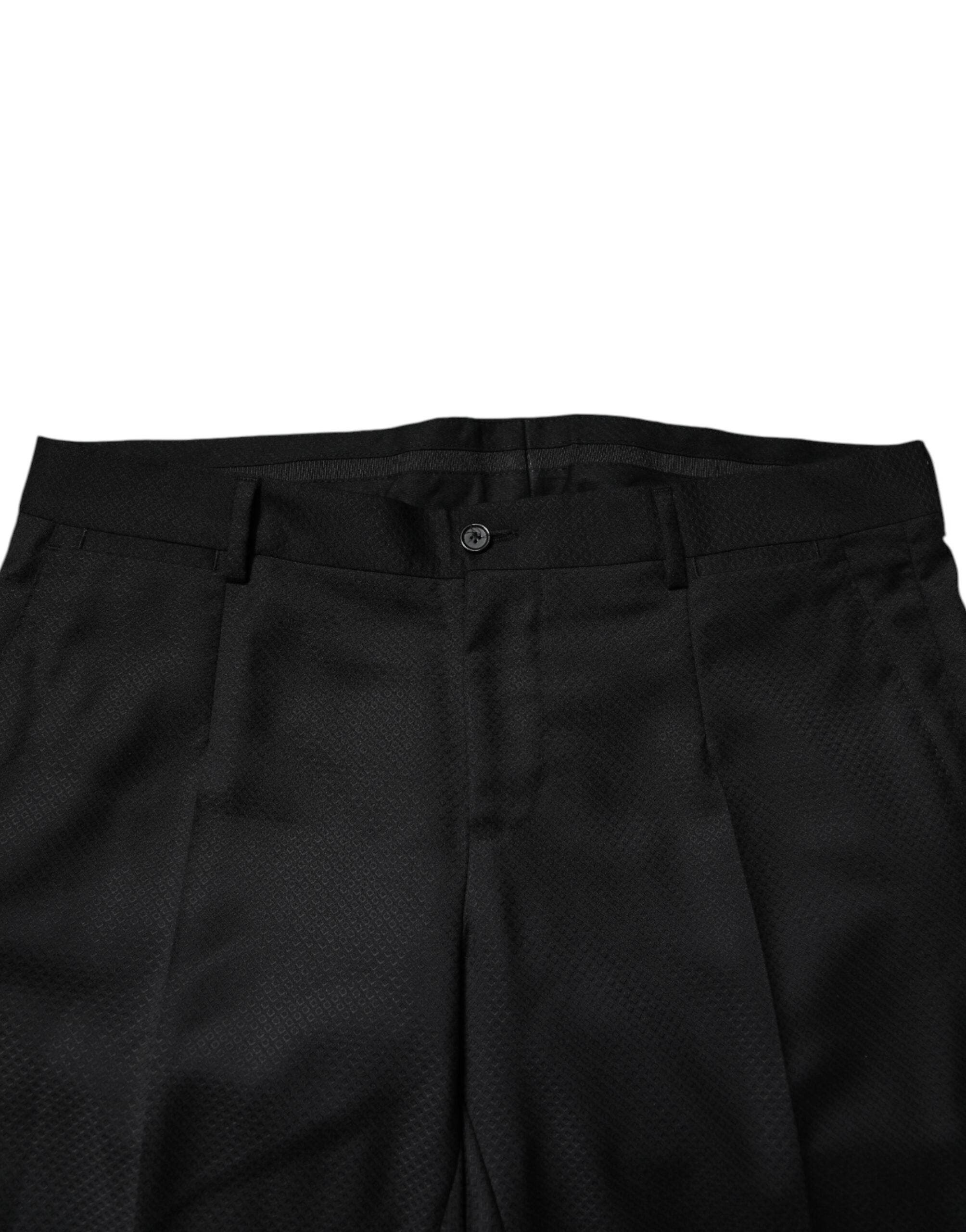 Dolce & Gabbana Black Wool Single Breasted 2 Piece Suit - Hilstor