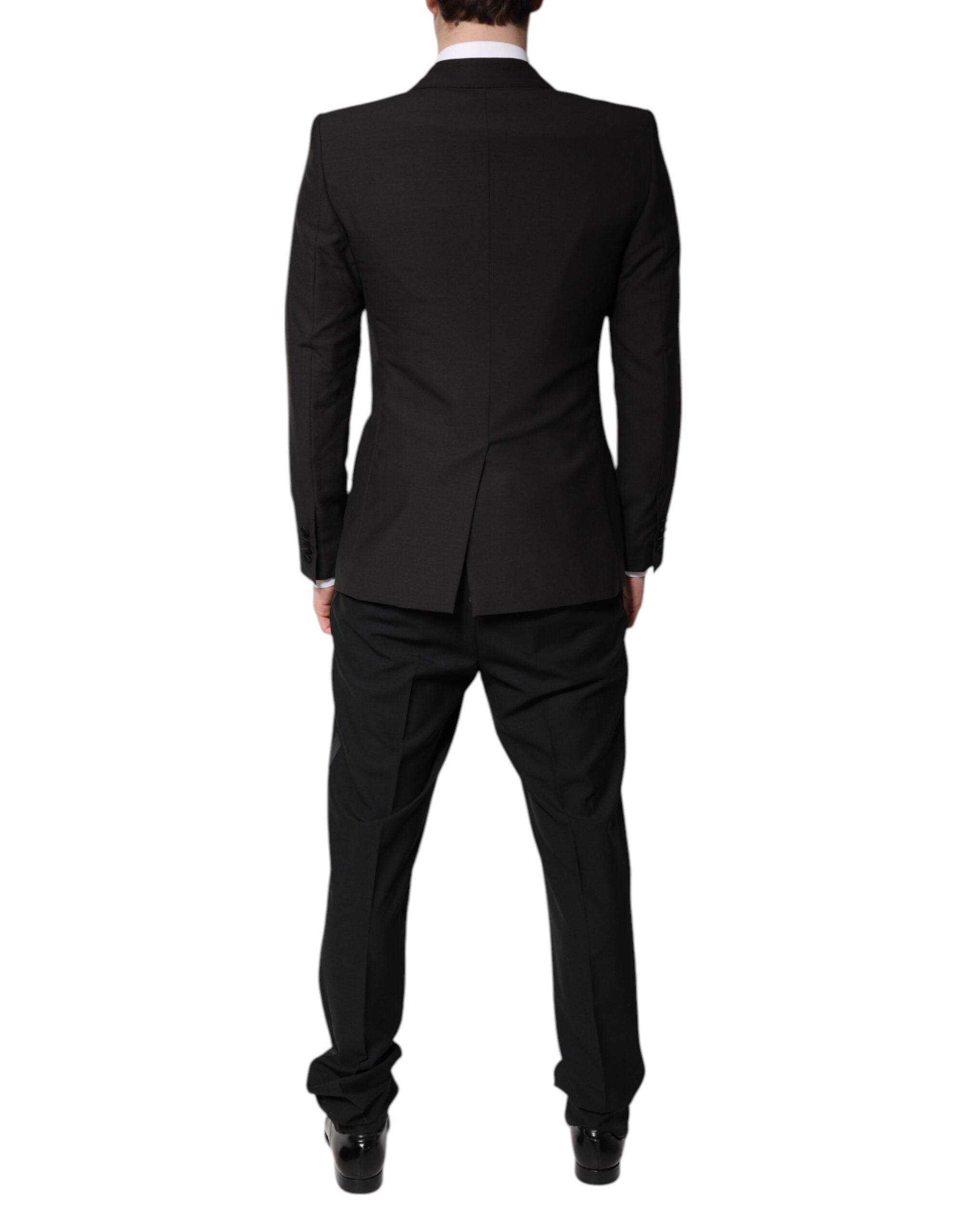 Dolce & Gabbana Black Single Breasted Formal 3 Piece Suit - Hilstor