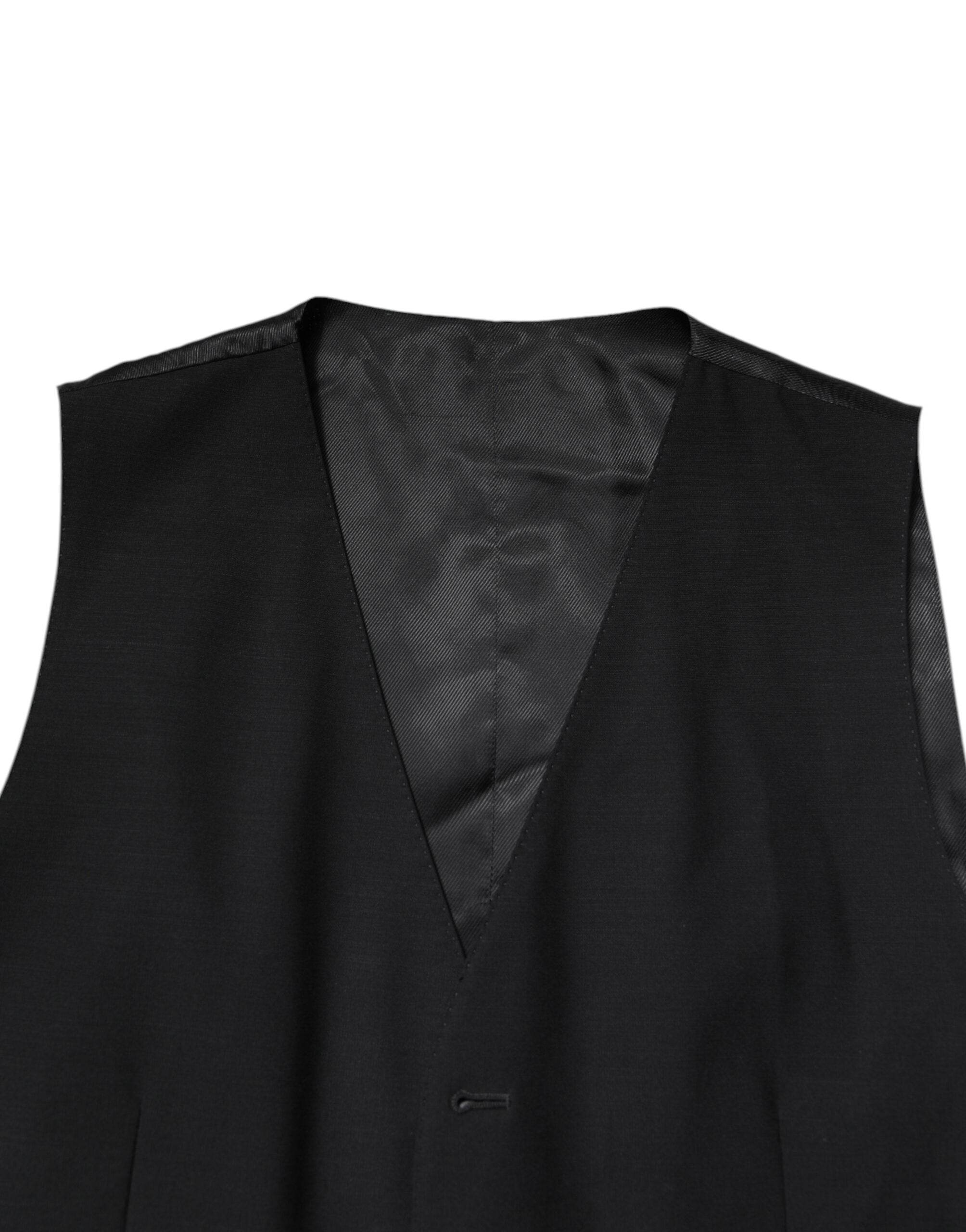 Dolce & Gabbana Black Single Breasted Formal 3 Piece Suit - Hilstor