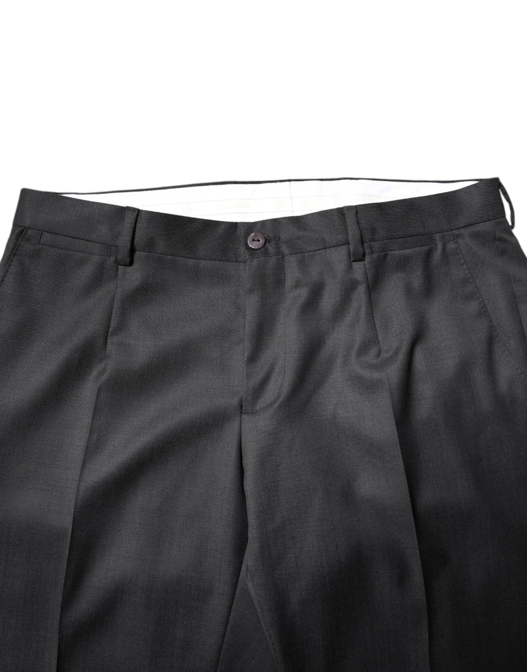 Dolce & Gabbana Dark Gray Wool Single Breasted 2 Piece Suit - Hilstor