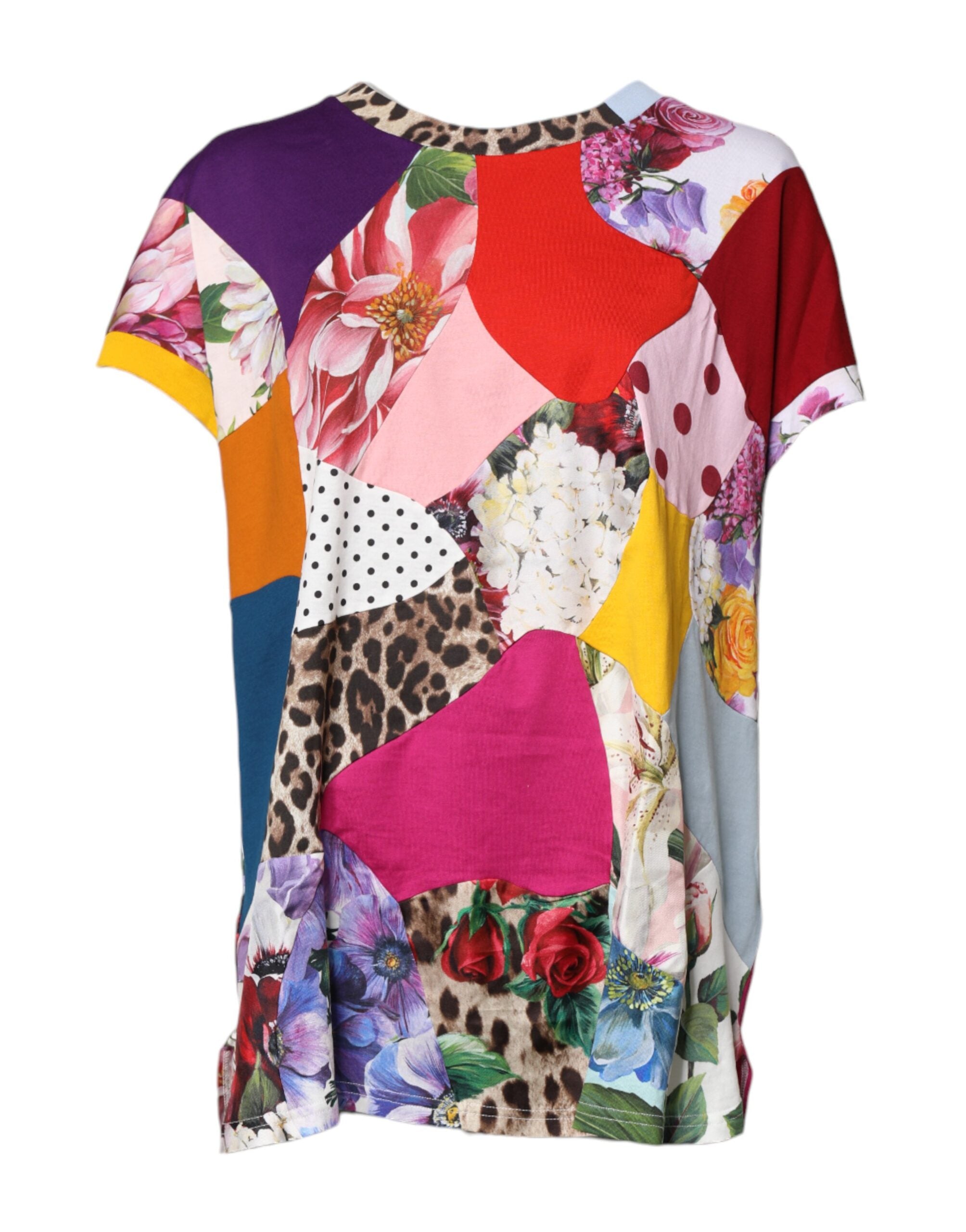 Dolce &amp; Gabbana Flerfarvet Patchwork Kortærmet Blusetop