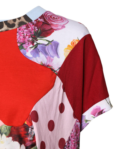 Dolce &amp; Gabbana Flerfarvet Patchwork Kortærmet Blusetop