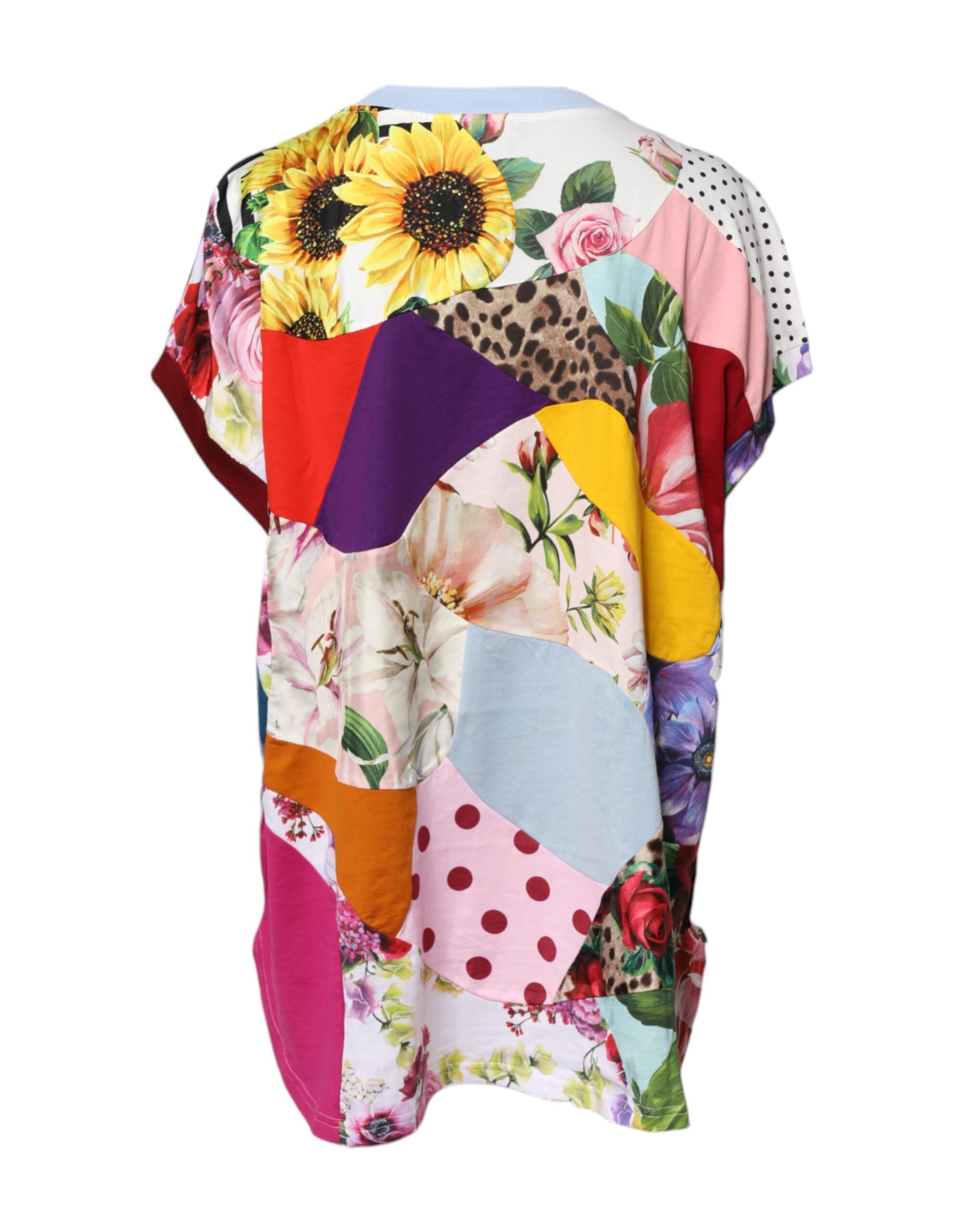 Dolce &amp; Gabbana Flerfarvet Patchwork Kortærmet Blusetop