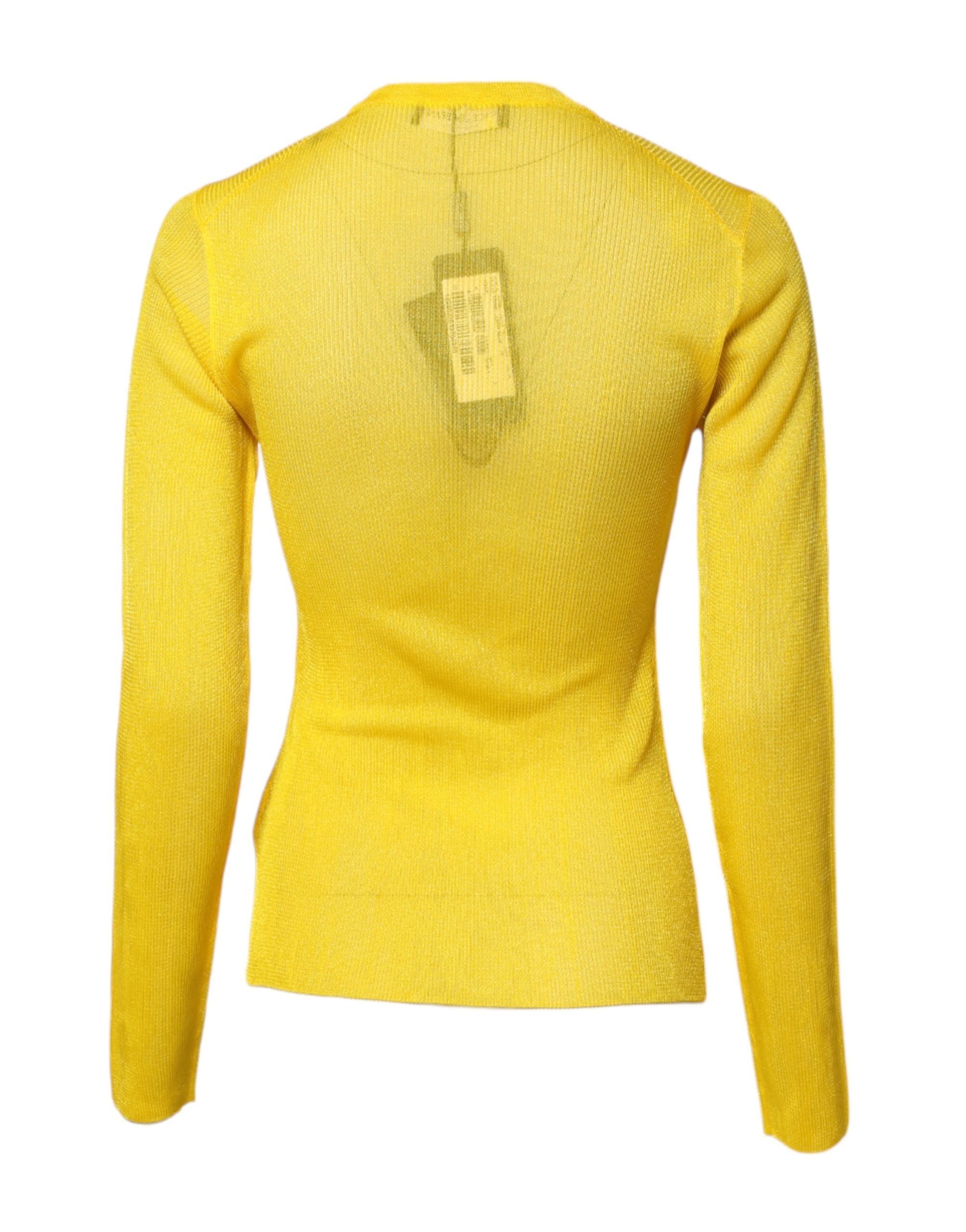 Dolce &amp; Gabbana Gul Polyester Dame Pullover Top Sweater