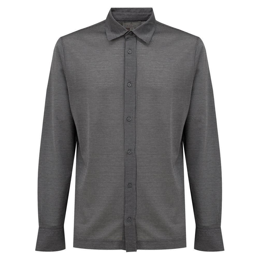 Canali Gray Cotton Shirt - Hilstor
