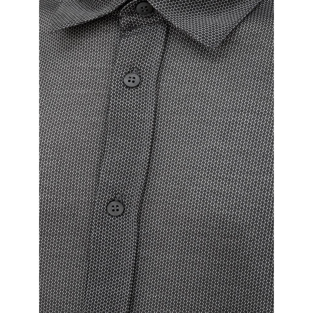Canali Gray Cotton Shirt - Hilstor