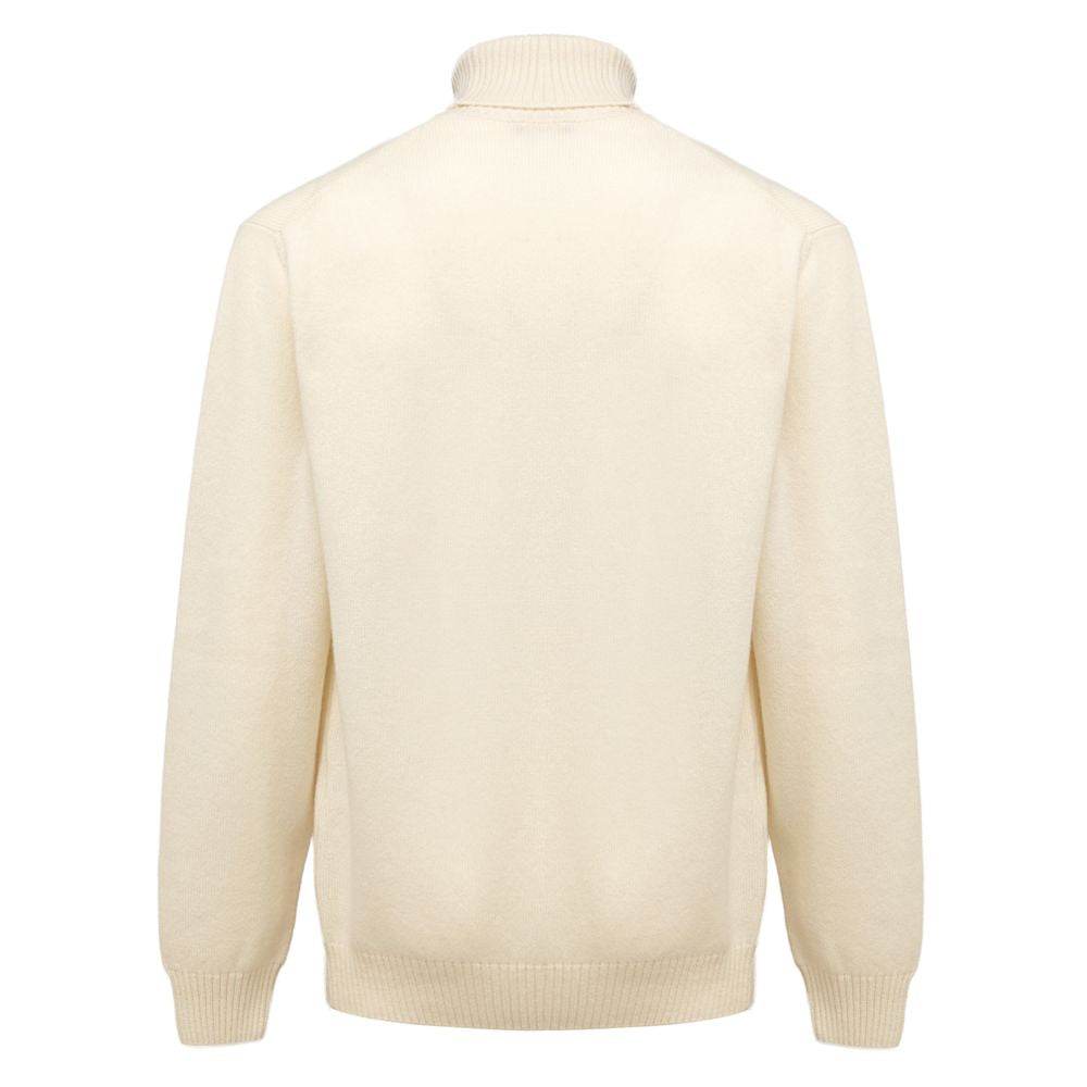 Cruciani White Cashmere Turtleneck - Hilstor