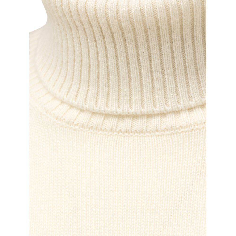 Cruciani White Cashmere Turtleneck - Hilstor