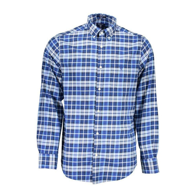 Gant Blue Cotton Men Shirt - Hilstor
