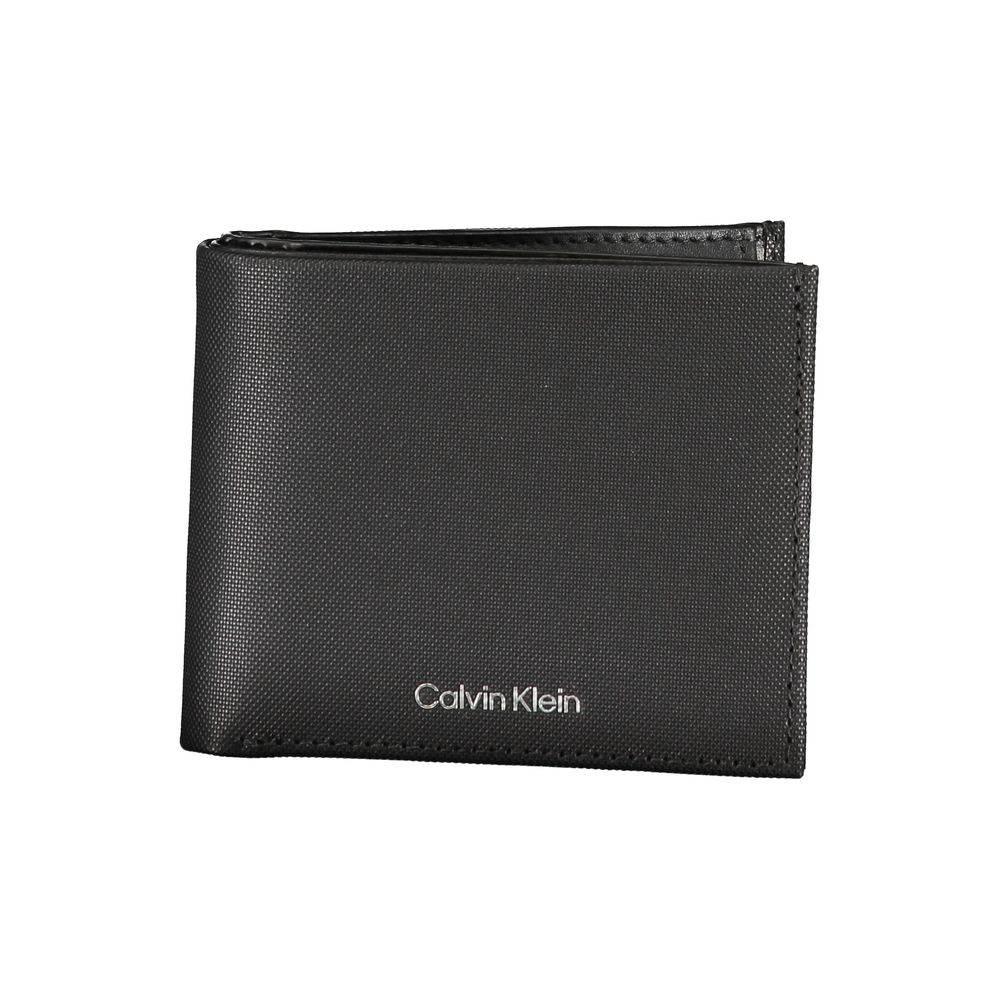 Calvin Klein Elegant Black Leather Wallet with RFID Block - Hilstor