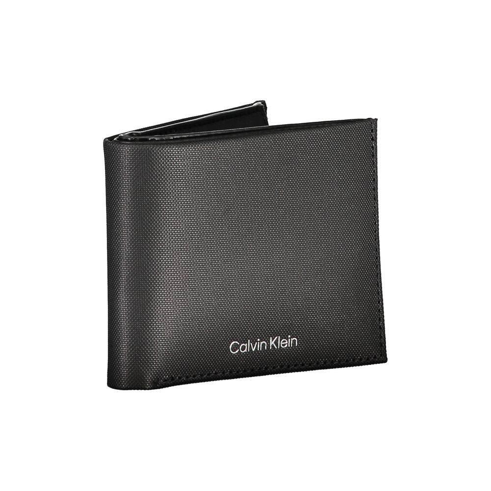 Calvin Klein Elegant Black Leather Wallet with RFID Block - Hilstor