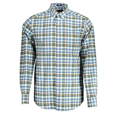 Gant Blue Cotton Mens Shirt - Hilstor