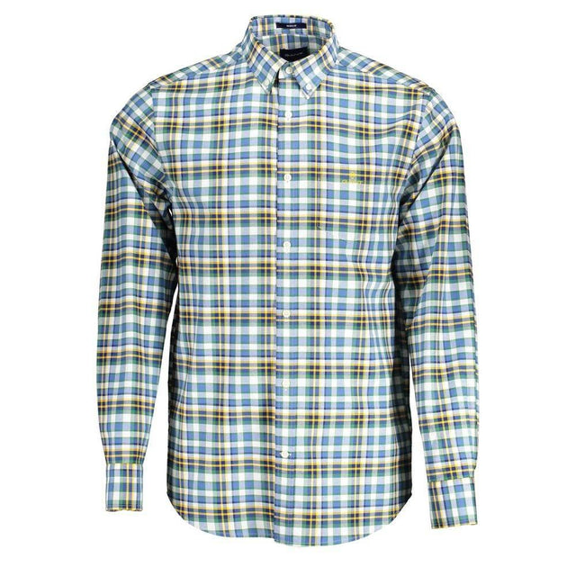 Gant Blue Cotton Mens Shirt - Hilstor