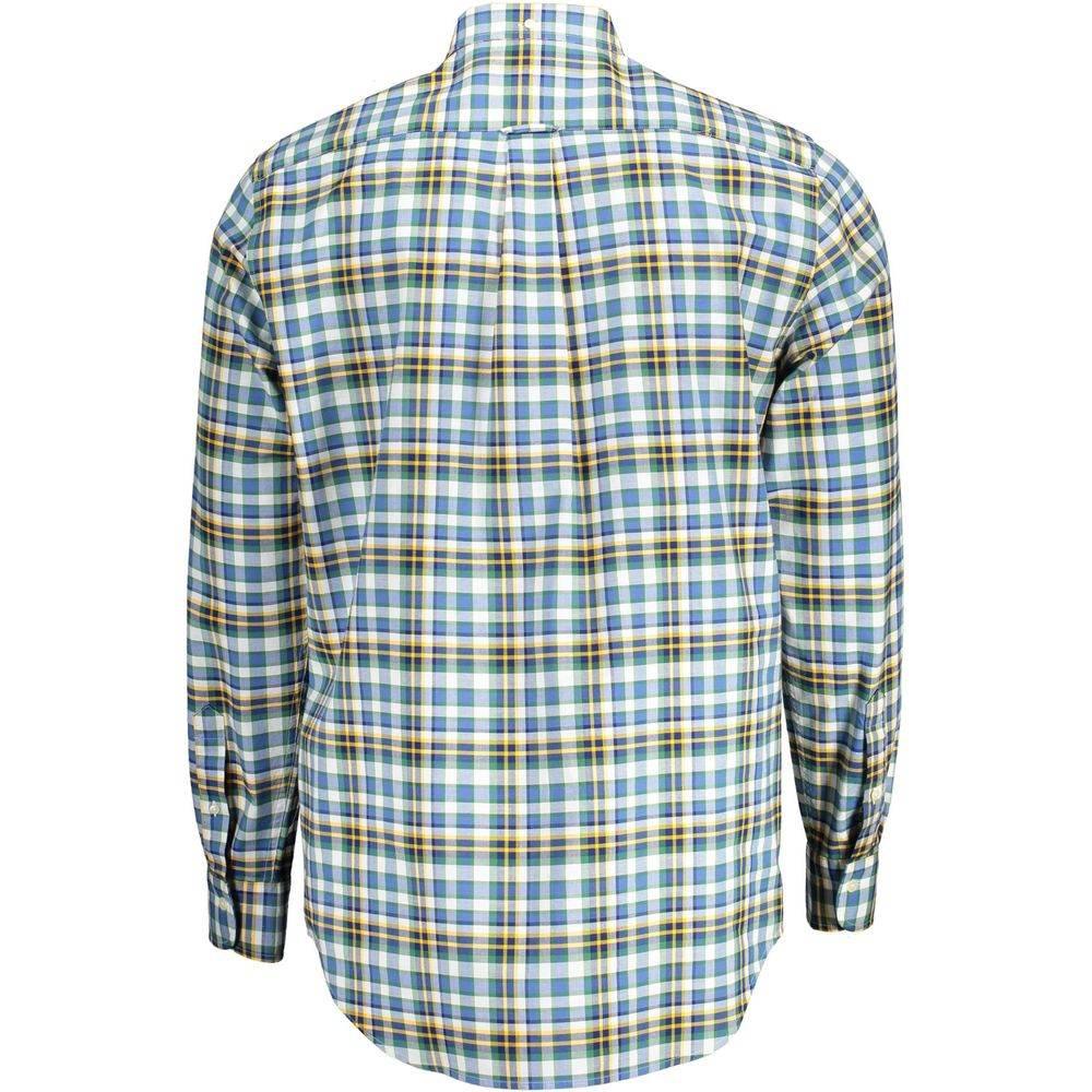 Gant Blue Cotton Mens Shirt - Hilstor