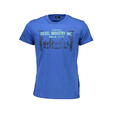 Diesel Blue Cotton Men T-Shirt - Hilstor