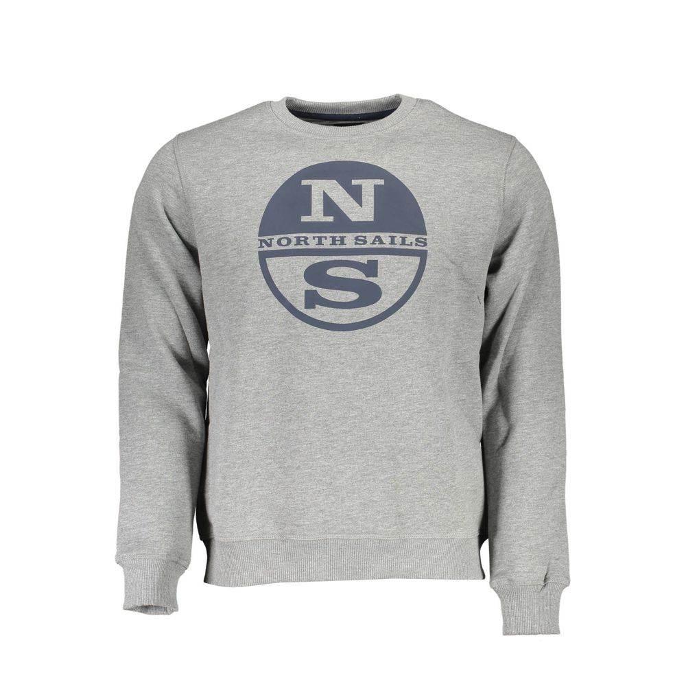 North Sails Gray Cotton Men Sweater - Hilstor
