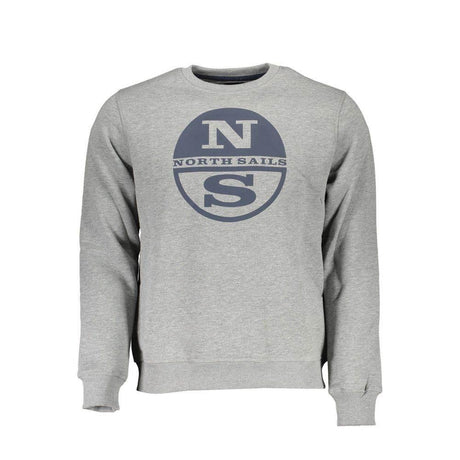 North Sails Gray Cotton Men Sweater - Hilstor