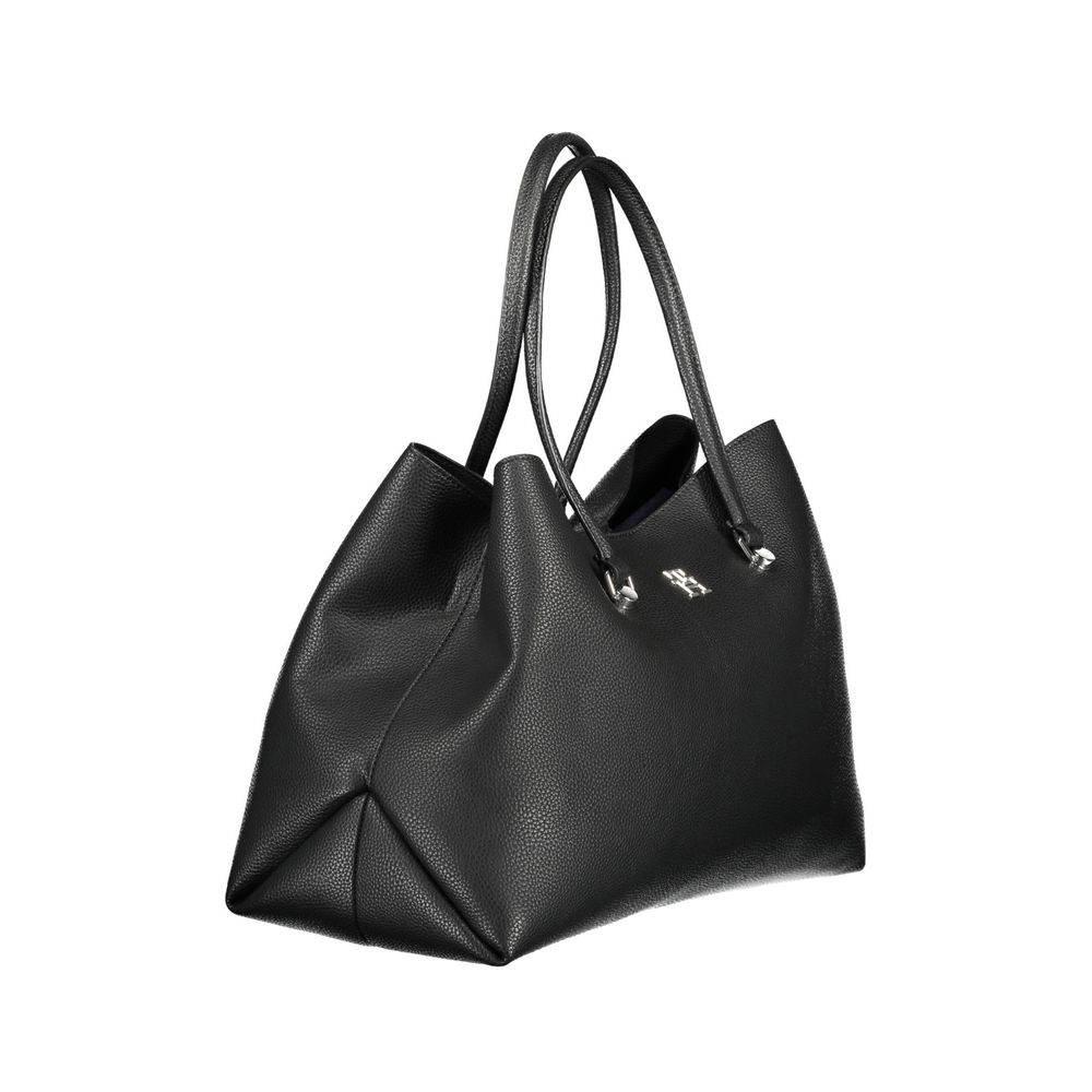 Tommy Hilfiger Black Polyester Women Handbag - Hilstor