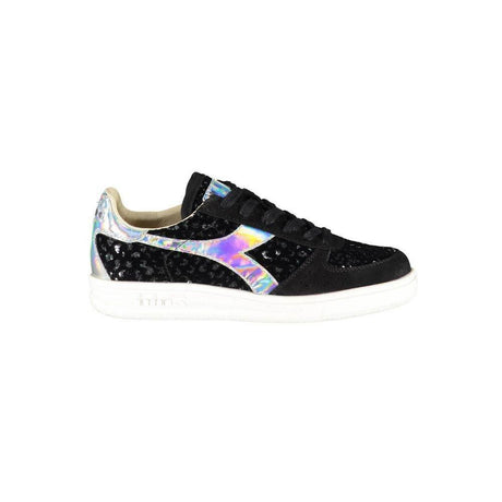 Diadora Black Leather Womens Sneaker - Hilstor