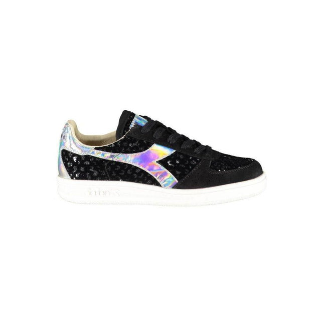 Diadora Black Leather Womens Sneaker - Hilstor