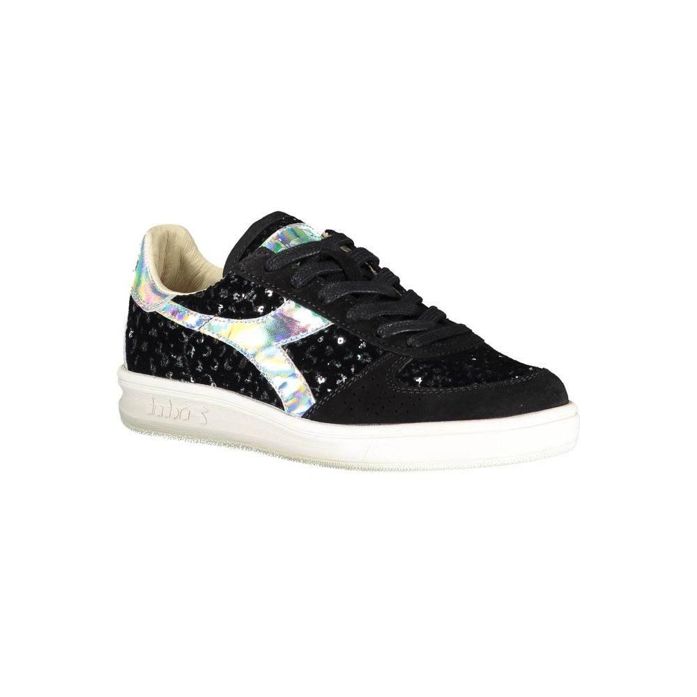 Diadora Black Leather Womens Sneaker - Hilstor