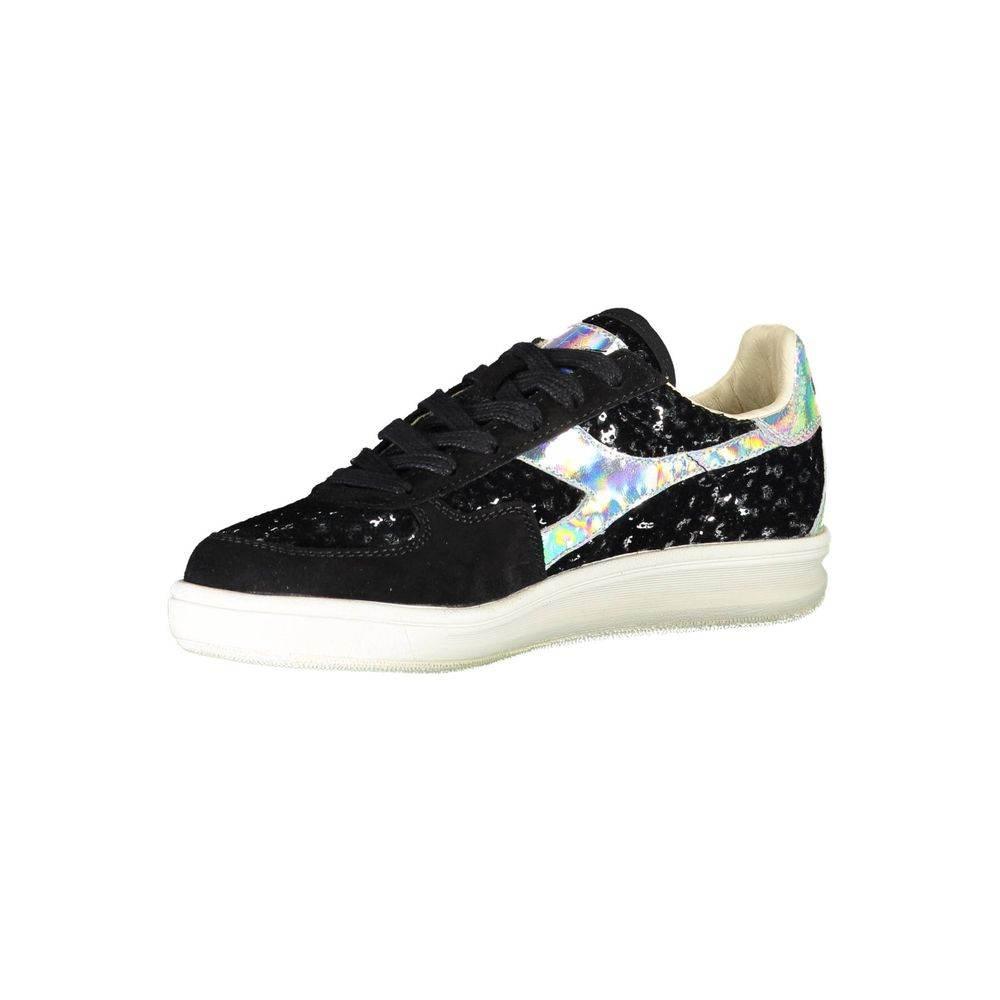 Diadora Black Leather Womens Sneaker - Hilstor