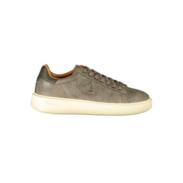 Blauer Beige Polyester Sneaker - Hilstor