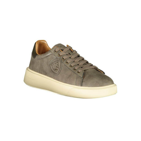 Blauer Beige Polyester Sneaker - Hilstor