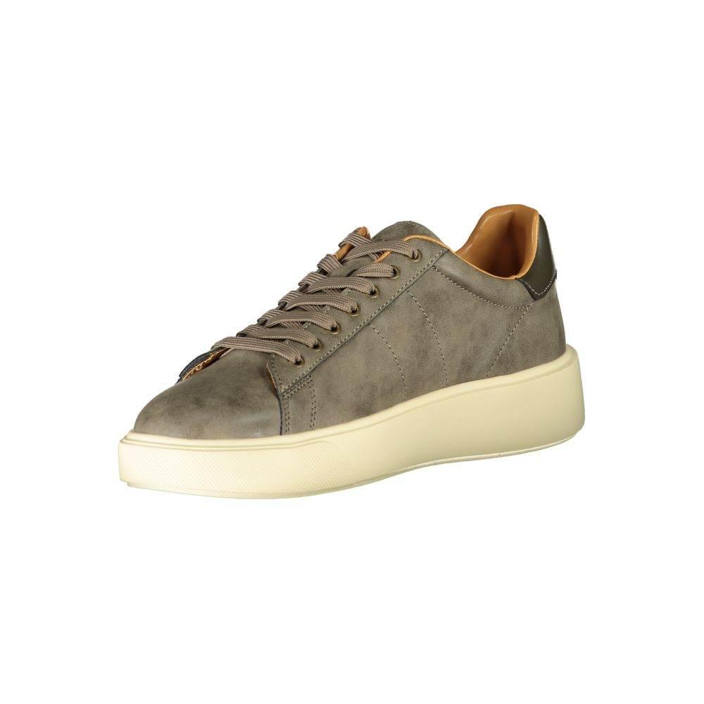Blauer Beige Polyester Sneaker - Hilstor