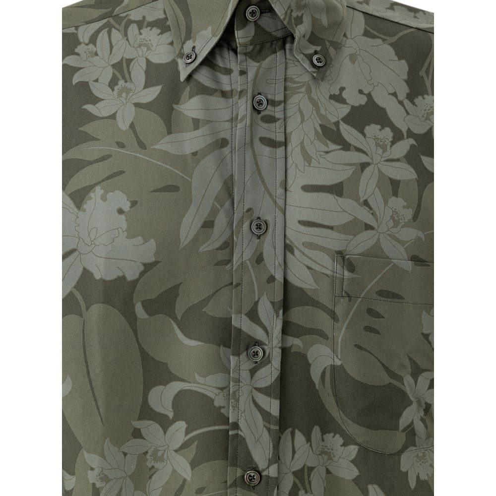 Tom Ford Green Lyocell Shirt - Hilstor