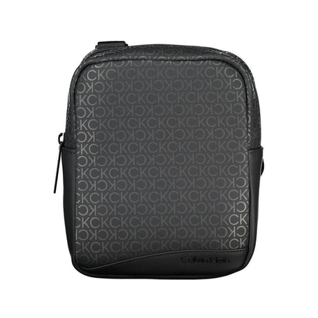 Calvin Klein Sleek Black Shoulder Bag with Contrasting Accents - Hilstor