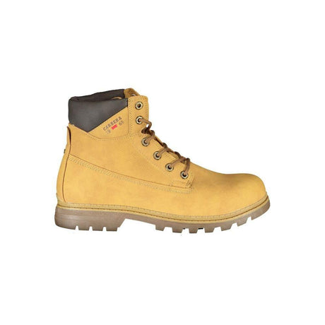 Carrera Vibrant Yellow Lace-Up Boots with Logo Detail - Hilstor