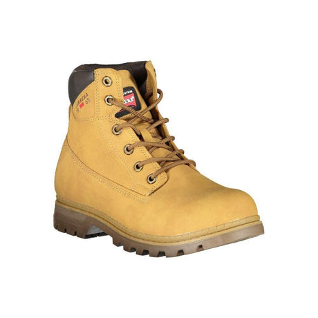 Carrera Vibrant Yellow Lace-Up Boots with Logo Detail - Hilstor