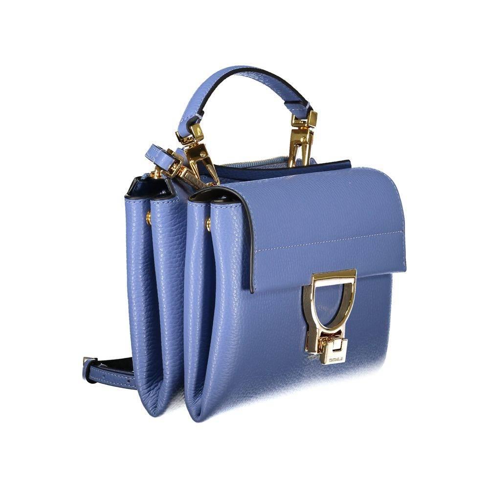 Coccinelle Light Blue Leather Women Handbag - Hilstor