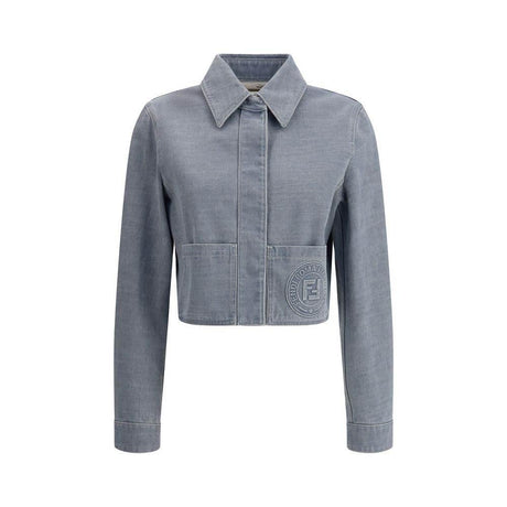 Fendi Cropped denim Jacket - Hilstor