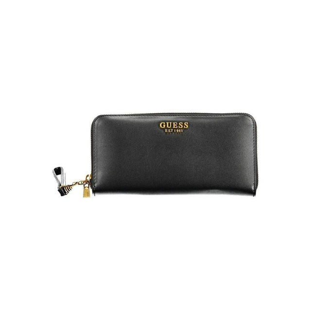 Guess Jeans Black Polyethylene Women Wallet - Hilstor