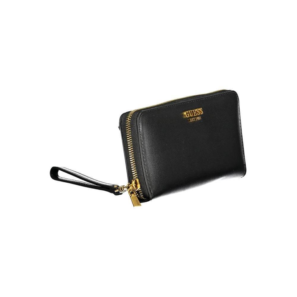 Guess Jeans Black Polyethylene Women Wallet - Hilstor
