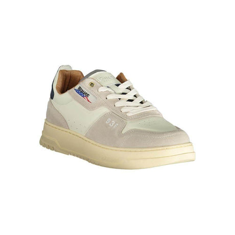 Blauer White Polyethylene Men Sneaker - Hilstor