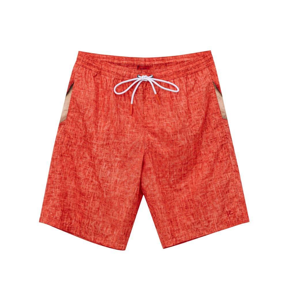 Isaia Red Polyester Swim Short - Hilstor