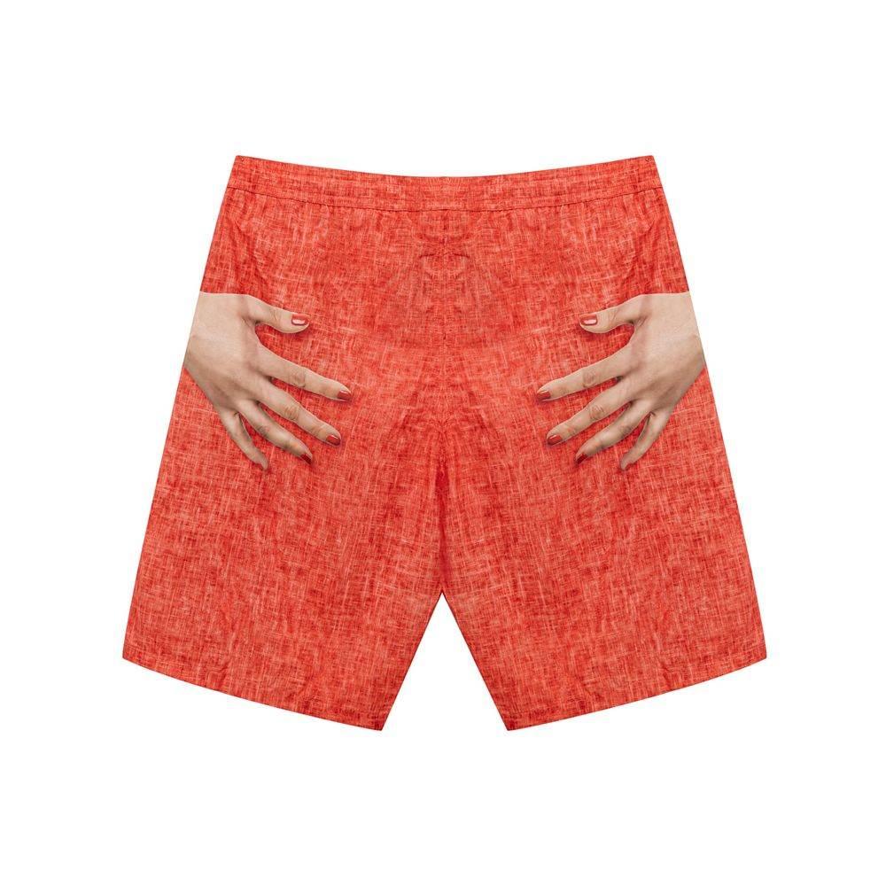 Isaia Red Polyester Swim Short - Hilstor