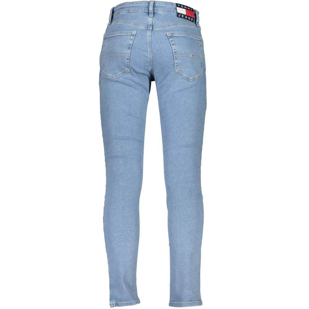 Tommy Hilfiger Light Blue Cotton Men Slim Tapered Jean - Hilstor