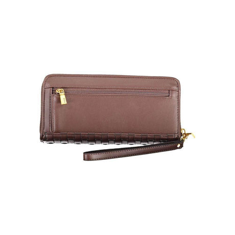 Guess Jeans Chic Brown Polyethylene Wallet with Coin Purse - Hilstor