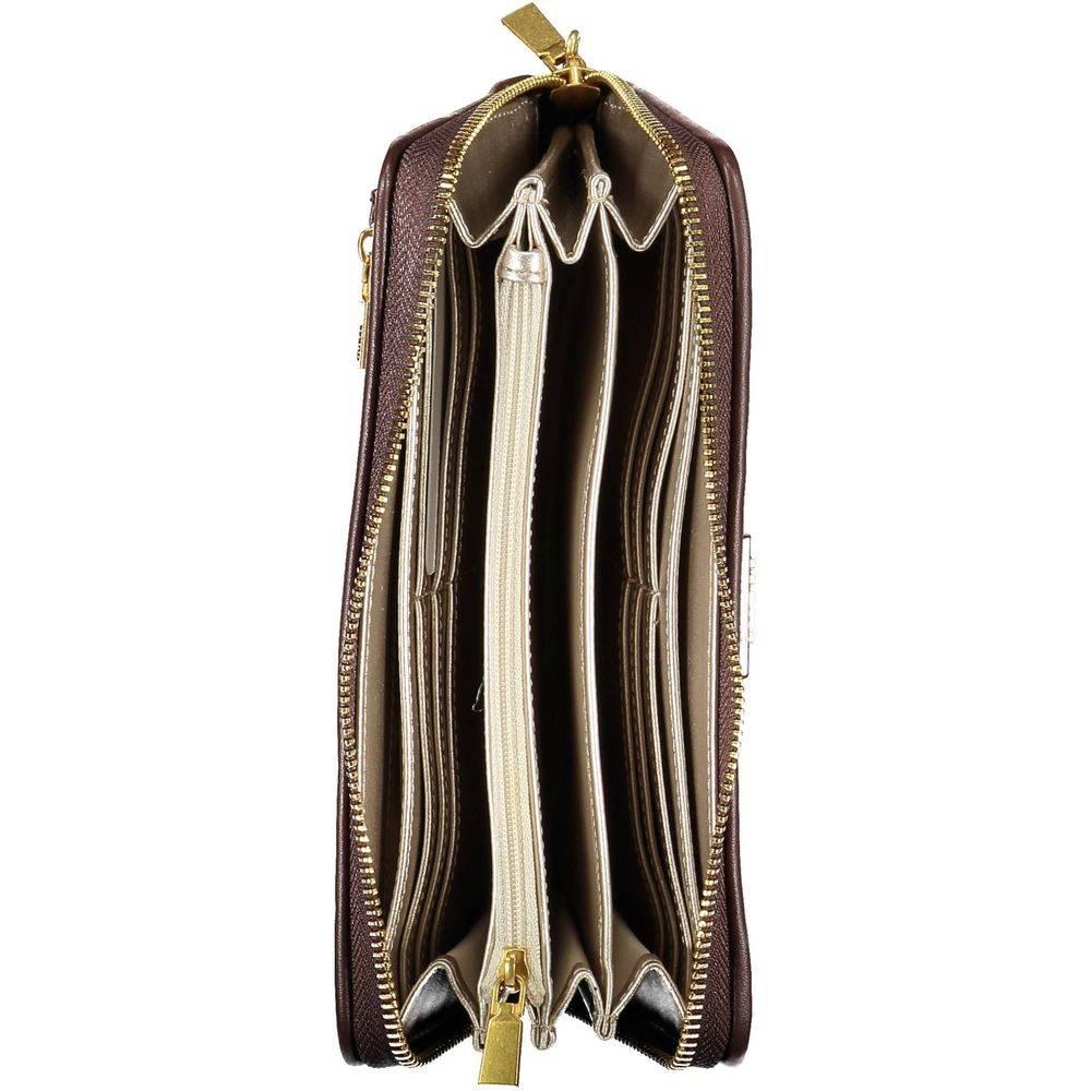 Guess Jeans Chic Brown Polyethylene Wallet with Coin Purse - Hilstor