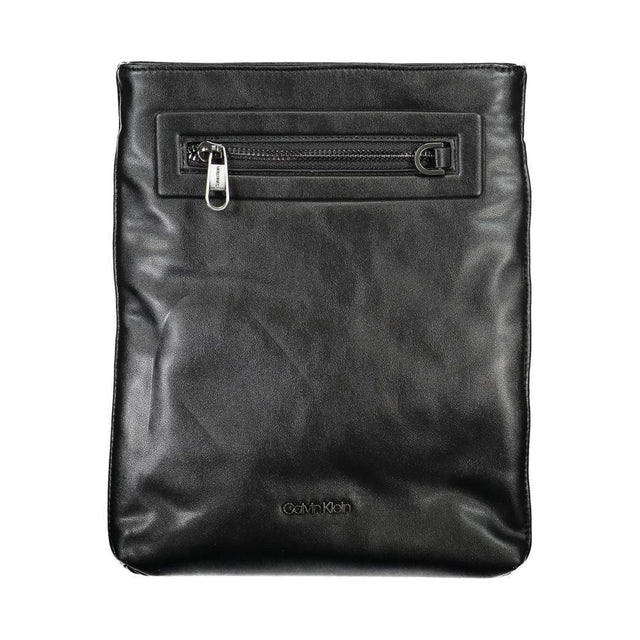 Calvin Klein Sleek Black Shoulder Bag with Contrast Details - Hilstor