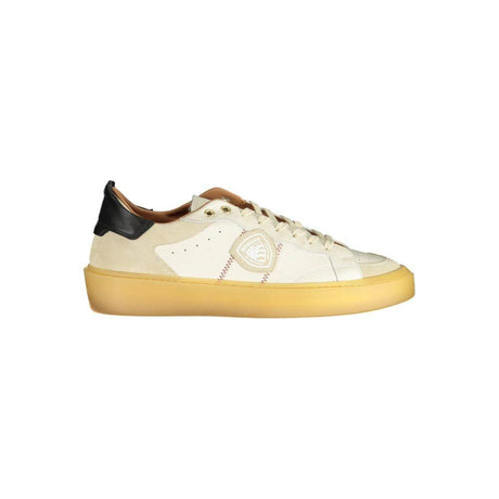 Blauer White Leather Men Sneaker - Hilstor