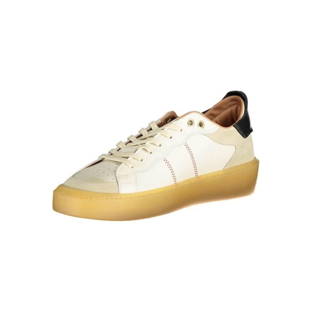 Blauer White Leather Men Sneaker - Hilstor