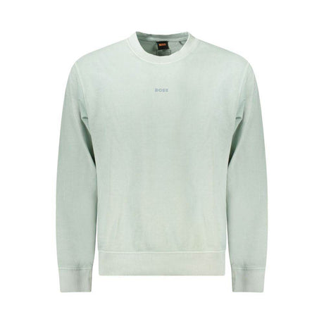 Hugo Boss Green Cotton Men Sweater - Hilstor