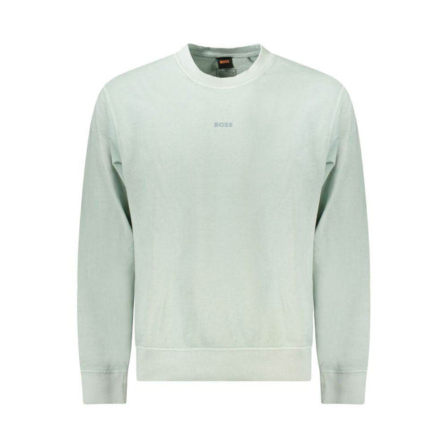 Hugo Boss Green Cotton Men Sweater - Hilstor