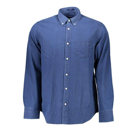 Gant Blue Cotton Men Shirt - Hilstor